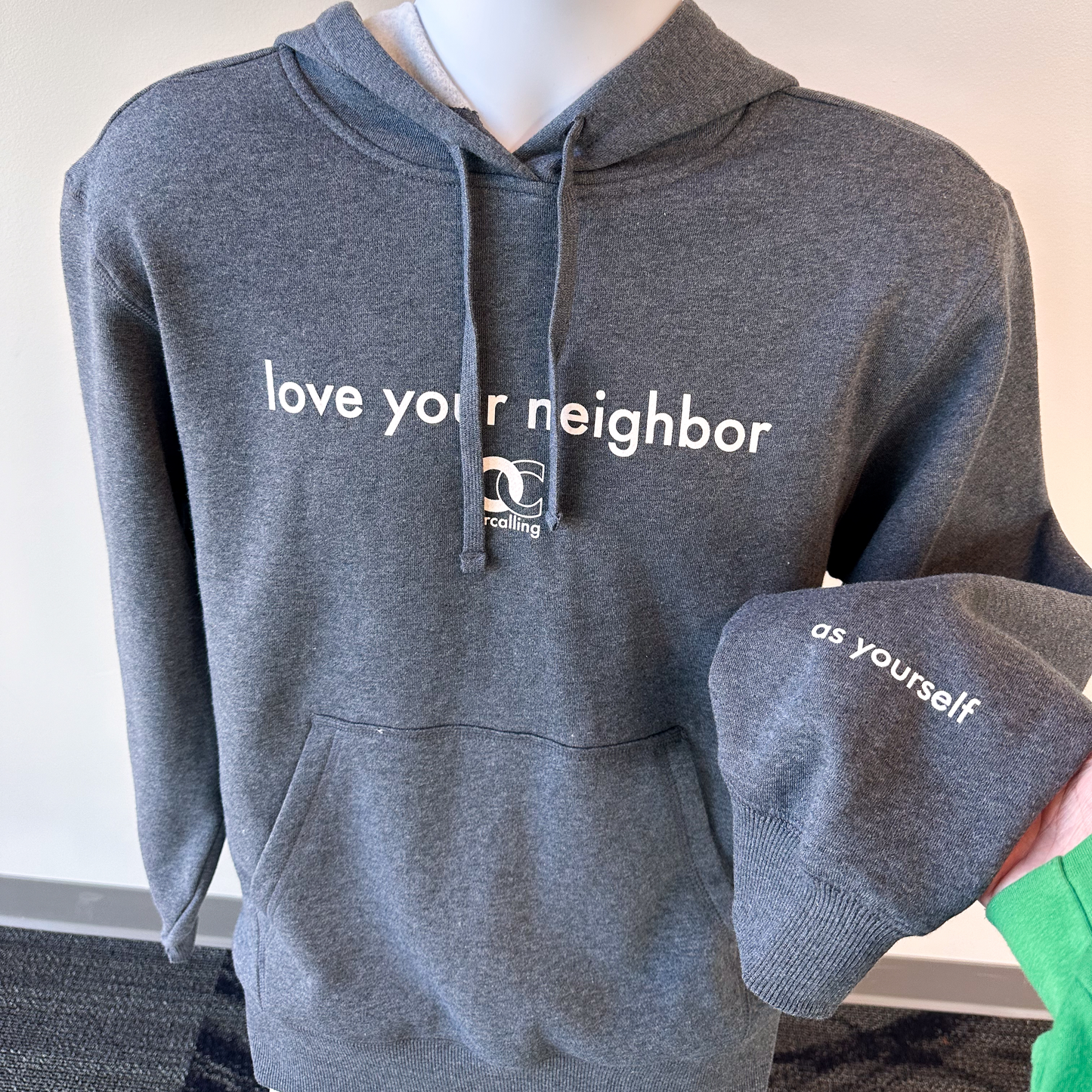 Love your neighbor Hoodie - Graphite