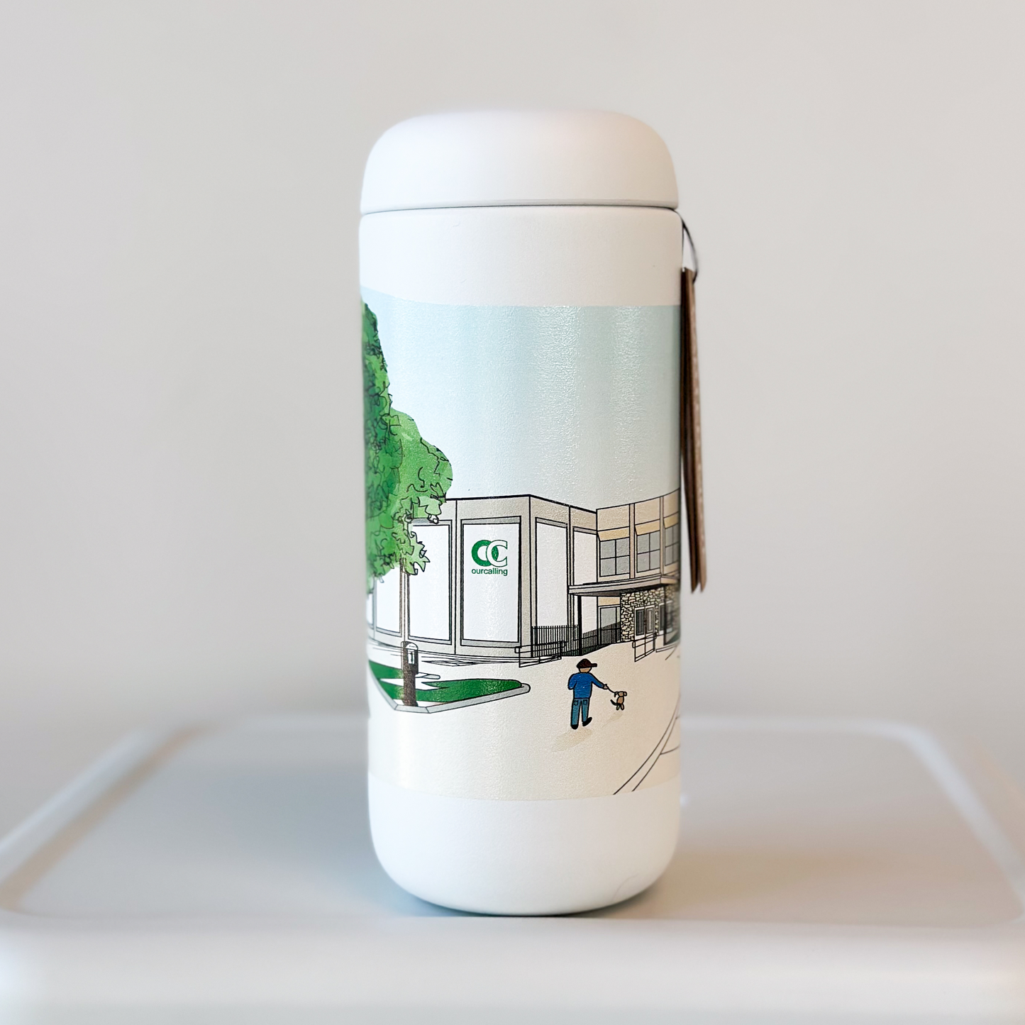 Fellow travel mug with custom OC artwork