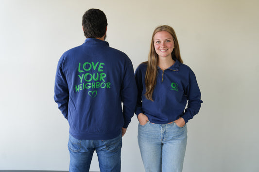 Love Your Neighbor Quarter Zip Sweatshirt