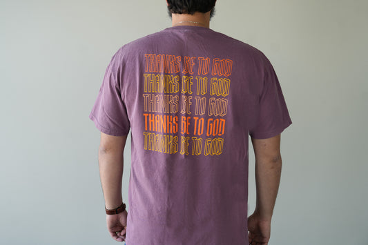 Thanks be to God - Berry short sleeve tshirt